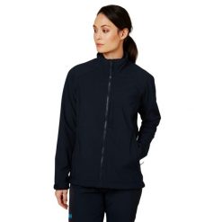 Kurtka uniwersalna damska Helly Hansen Paramont Softshell Jacket W. Niebieskie kurtki sportowe damskie Helly Hansen, s, bez wzorów, z softshellu, bez ramiączek, bez kaptura, trekkingowe. Za 728.00 zł.