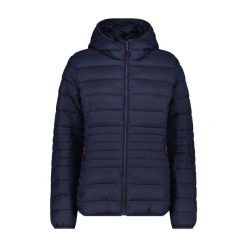 Damska kurtka puchowa CMP Sorona® Aura. Czarne kurtki sportowe damskie CMP, bez wzorów, z puchu, bez ramiączek, bez kaptura, trekkingowe. Za 435.50 zł.