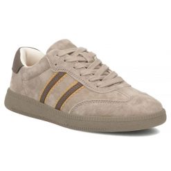 Skórzane półbuty damskie sneakersy beżowe Filippo DP7984. Brązowe półbuty damskie Filippo, bez wzorów, ze skóry, sportowe, bez obcasa, bez zapięcia. Za 209.99 zł.