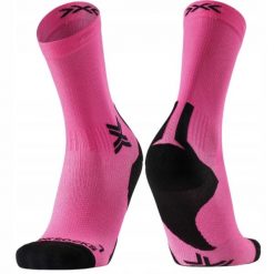 Skarpety unisex X-Socks RUN DISCOVER CREW FLUO PINK/X BLACK P140. Czerwone skarpetki damskie X-Socks, bez wzorów. Za 94.99 zł.