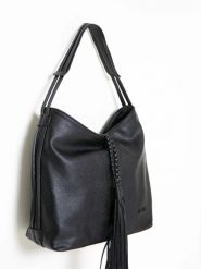 Torba damska shopperka w stylu boho czarna jj574064 906. Czarne shopperki damskie BIG STAR, z aplikacjami, ze skóry, zdobione, bez dodatków. Za 189.99 zł.