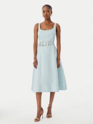 Marciano Guess Sukienka codzienna G6GK33 W1877 Turkusowy Regular Fit. Niebieskie sukienki damskie Marciano Guess, na co dzień, z aplikacjami, z lyocellu, bez kołnierzyka, bez ramiączek, proste. Za 1,219.00 zł.