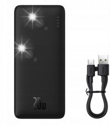 Powerbank Baseus Powerbank BASEUS Airpow USB-C USB-A 10000mAh 20W PPQD090001 Szybkie ładowan. Powerbanki Baseus. Za 171.14 zł.
