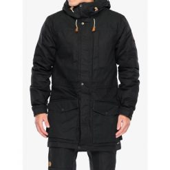 Kurtka ocieplana męska Fjallraven Singi Wool Padded Parka. Czarne parki męskie Fjällräven, m, bez wzorów, sportowe, bez kołnierzyka, bez kaptura. Za 2,382.99 zł.