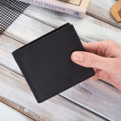 Męski Skórzany Portfel Brødrene G-27 Hunter Czarny. Czarne portfele męskie Brødrene, bez wzorów, ze skóry. Za 59.00 zł.