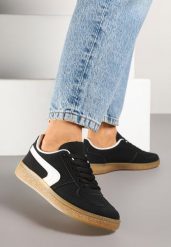 Czarne Casualowe Sneakersy Typu Kultowe Tenisówki Ablerri. Czarne trampki i tenisówki damskie Renee, bez wzorów, bez zapięcia. Za 79.99 zł.