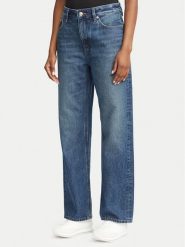 Calvin Klein Jeans Jeansy 90s LV047H722G Granatowy Straight Fit. Niebieskie jeansy damskie Calvin Klein Jeans, bez wzorów, z bawełny. Za 489.99 zł.