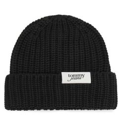 Czapka Tommy Hilfiger. Czarne czapki damskie Tommy Hilfiger, na zimę, bez wzorów. Za 189.99 zł.