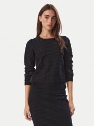 Liu Jo Sport Sweter TF6183 MS49I Czarny Regular Fit. Czarne swetry nierozpinane damskie Liu Jo Sport, xs, bez wzorów, z wiskozy, sportowe, bez kołnierzyka, bez ramiączek. Za 599.99 zł.