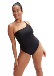 Strój kąpielowy jednoczęściowy damski na basen Speedo Asymmetric. Czarne stroje kąpielowe damskie Speedo, s, bez wzorów, z elastanu. Za 251.98 zł.