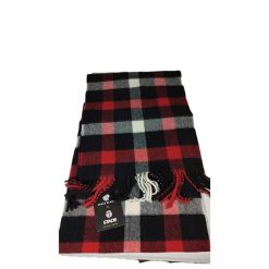 Szalik w kratę Stade Toulousain. Czarne szaliki męskie SERGE BLANCO, bez wzorów, z wełny. W wyprzedaży za 245.00 zł.