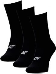 4f Skarpety Męskie długie 3-Pak czarne sportowe M. Czarne skarpety męskie 4F, bez wzorów. Za 36.70 zł.