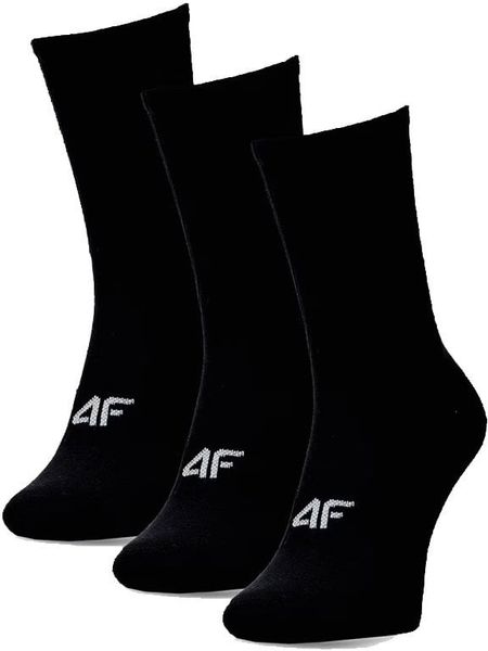 4f Skarpety Męskie długie 3-Pak czarne sportowe M. Czarne skarpety męskie 4F, bez wzorów. Za 36.70 zł.