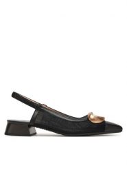 Hispanitas Czółenka Dali HV253955 Czarny. Czarne czółenka damskie Hispanitas, bez wzorów, ze skóry, bez obcasa, bez zapięcia. Za 389.99 zł.