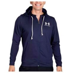 Bluza Męska Rozpinana Z Kapturem Under Armour UA Rival Terry Lc Fz Lg. Niebieskie bluzy męskie Salomon, m, bez wzorów, z kapturem, na fitness i siłownię. Za 319.99 zł.
