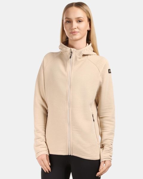 Damska bluza techniczna Kilpi TANALI-W. Brązowe bluzy damskie Kilpi, bez wzorów, z materiału, bez ramiączek, z kapturem. Za 292.95 zł.