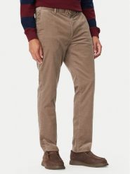 Tommy Hilfiger Chinosy MW0MW44822 Khaki Regular Fit. Brązowe eleganckie spodnie męskie Tommy Hilfiger, bez wzorów, z bawełny. Za 483.99 zł.