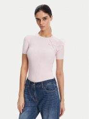Elisabetta Franchi Sweter MK-55B-51E2 Fioletowy Slim Fit. Fioletowe swetry nierozpinane damskie Elisabetta Franchi, bez wzorów, z syntetyku, bez kołnierzyka, bez ramiączek. Za 799.99 zł.