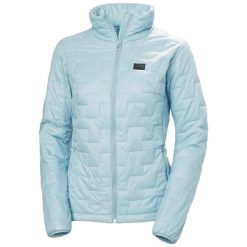Kurtka narciarska damska izolowana Helly Hansen Lifaloft. Niebieskie kurtki sportowe damskie Helly Hansen, na zimę, bez wzorów, bez ramiączek, bez kaptura, narciarskie. Za 839.00 zł.