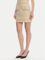 Marciano Guess Spódnica mini 5GGD15 7302A Beżowy Regular Fit. Brązowe spódnice damskie Marciano Guess, z aplikacjami, z bawełny, mini. Za 519.99 zł.