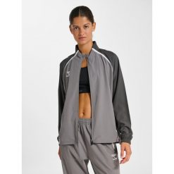 Damska bluza dresowa Hummel Lead 2.0. Szare bluzy damskie Hummel, bez wzorów, z dresówki, bez ramiączek, bez kaptura. Za 278.50 zł.