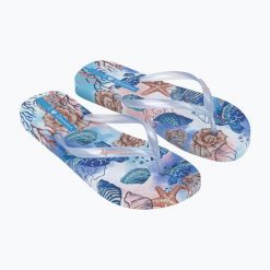 Klapki damskie Ipanema Verao Tropical. Niebieskie klapki damskie Ipanema, bez wzorów, sportowe, bez obcasa, bez zapięcia. Za 109.99 zł.