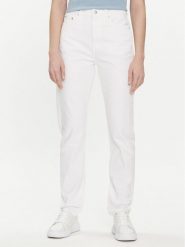 Calvin Klein Jeans Jeansy Authentic J20J222741 Biały Slim Fit. Białe jeansy damskie Calvin Klein Jeans, bez wzorów, z bawełny. Za 359.99 zł.