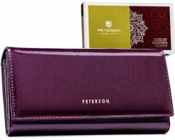 Portfel damski Peterson PTN 42122-SH fioletowy. Fioletowe portfele damskie Peterson, ze skóry. Za 139.99 zł.