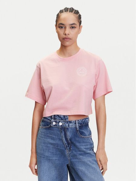 Ellesse T-Shirt Marcialla SGZ21801 Różowy Loose Fit. Czerwone t-shirty damskie Ellesse, bez wzorów, z bawełny, bez kołnierzyka, bez ramiączek. Za 99.99 zł.