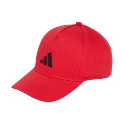 Czapka z daszkiem adidas Baseball. Czerwone czapki damskie Adidas, na jesień, bez wzorów, z bawełny, klasyczne. Za 58.99 zł.