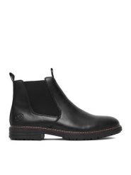 Rieker Botki CEO-33180-00 Czarny. Czarne botki męskie Rieker, bez wzorów, ze skóry, bez obcasa, bez zapięcia. Za 439.99 zł.