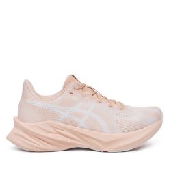 Buty do biegania Asics. Czerwone obuwie sportowe damskie Asics, bez wzorów, bez zapięcia, do biegania. Za 419.99 zł.