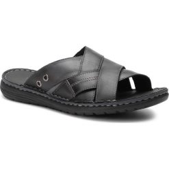 Klapki LASOCKI FOR MEN - MI07-A700-A564-09 Black. Czarne klapki męskie Lasocki For Men, bez wzorów, z materiału, bez zapięcia. Za 99.99 zł.