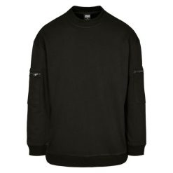Bluza Urban Classics training terry crew. Czarne bluzy męskie Urban Classics, m, bez wzorów, bez ramiączek, bez kaptura. Za 214.00 zł.