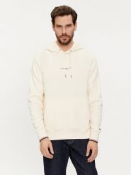 Tommy Hilfiger Bluza Logo MW0MW32673 Beżowy Regular Fit. Brązowe bluzy męskie Tommy Hilfiger, m, bez wzorów, z bawełny, bez ramiączek, bez kaptura. Za 449.99 zł.