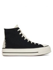 Converse Trampki Chuck Taylor All Star Lift Platform Crafted Laces A12552C Czarny. Czarne trampki i tenisówki damskie Converse, bez wzorów, z materiału, bez zapięcia. Za 279.99 zł.