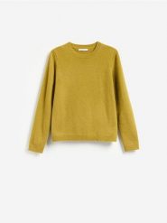 Wełniany sweter - oliwkowy. Zielone swetry nierozpinane damskie Reserved, l, bez wzorów, z wełny, bez kołnierzyka, bez ramiączek. Za 229.99 zł.