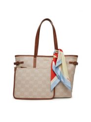 Liu Jo Torebka Ecs M Tote AA5095 E0086 Beżowy. Brązowe shopperki damskie Liu Jo, bez wzorów, ze skóry, bez dodatków. Za 509.99 zł.