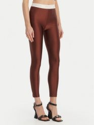 Just Cavalli Legginsy 80PAC100 J0108 Brązowy Skinny Fit. Brązowe legginsy damskie Just Cavalli, bez wzorów, z syntetyku. Za 534.99 zł.