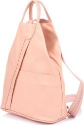 Vera Pelle Vera Pelle włoski Plecak Skórzany damski mały pudrowy róż T52. Czerwone plecaki damskie Vera Pelle, bez wzorów. Za 241.99 zł.
