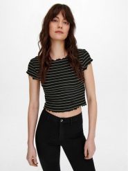 ONLY T-Shirt Anits 15253651 Czarny Regular Fit. Czarne t-shirty damskie ONLY, m, bez wzorów, z syntetyku, bez kołnierzyka, bez ramiączek. Za 49.99 zł.