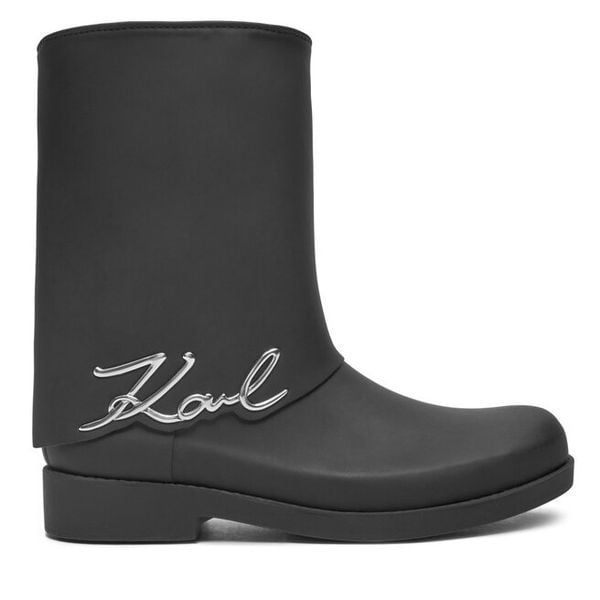 Kalosze KARL LAGERFELD. Czarne kalosze damskie KARL LAGERFELD, bez wzorów, bez zapięcia. Za 471.99 zł.