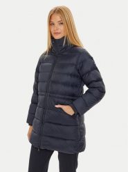 Tommy Hilfiger Płaszcz zimowy WW0WW43119 Granatowy Regular Fit. Niebieskie płaszcze damskie Tommy Hilfiger, na zimę, l, bez wzorów, z syntetyku, bez kołnierzyka, bez kaptura. Za 909.99 zł.