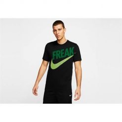 Koszulka sportowa męska Nike Giannis freak. Czarne koszulki sportowe męskie Nike, m, bez wzorów, z bawełny, bez ramiączek. Za 236.00 zł.
