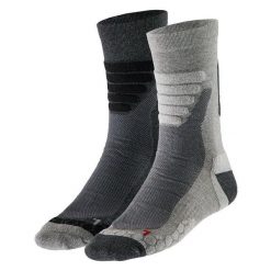 Skarpety turystyczne unisex – Multi szare – 2 pary. Szare skarpetki damskie Xtreme, bez wzorów, z elastanu. W wyprzedaży za 121.30 zł.