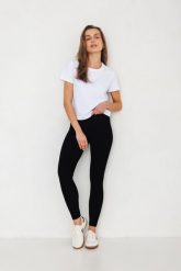 LEGINSY SUZANE CZARNE XS - Flawless. Czarne spodnie dresowe damskie Flawless, bez wzorów, z bawełny, sportowe. Za 179.00 zł.
