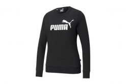 Damska bluza z okrągłym dekoltem Essentials z logo PUMA Light Gray Heather. Czarne bluzy damskie Puma, s, bez wzorów, z materiału, sportowe, bez ramiączek, bez kaptura. Za 217.15 zł.