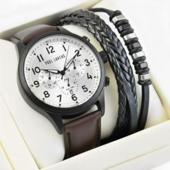 Zestaw męski zegarek Paul Lorens BAYAS-3B1 + bransoletka. Zegarki męskie Paul Lorens, bez wzorów. Za 319.90 zł.