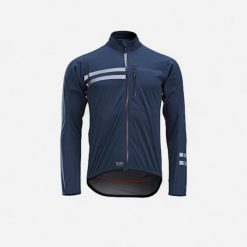 Kurtka przeciwdeszczowa na rower szosowy Van Rysel EDR. Brązowe kurtki męskie VAN RYSEL, l, bez wzorów, z materiału, bez kaptura. Za 249.99 zł.