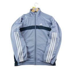 Second life - Kurtka dresowa męska Y2K niebieska - Stan dobry. Niebieskie kurtki męskie Adidas, m, bez wzorów, z dresówki, klasyczne, bez kaptura. Za 143.46 zł.